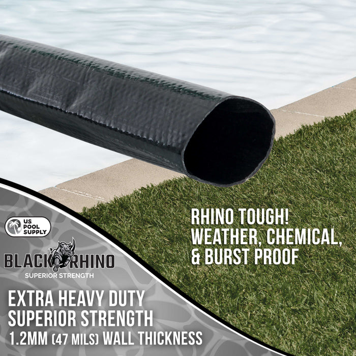 U.S. Pool Supply Pool Backwash Hose 1 1/2 Inch Diameter x 25 Feet - Discharge Hose for Pump, Sand Filter & Sump Pump Hoses - Burst Resistant Lay Flat Drainage Hoses for Inground & Above Ground Pools