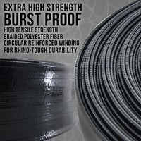 Pool Backwash Hose 1 1/2 Inch Diameter x 100 Feet - Discharge Hose for Pump, Sand Filter & Sump Pump Hoses - Burst Resistant Lay Flat Drainage Hoses for Inground & Above Ground Pools