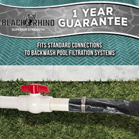 Pool Backwash Hose 1 1/2 Inch Diameter x 100 Feet - Discharge Hose for Pump, Sand Filter & Sump Pump Hoses - Burst Resistant Lay Flat Drainage Hoses for Inground & Above Ground Pools