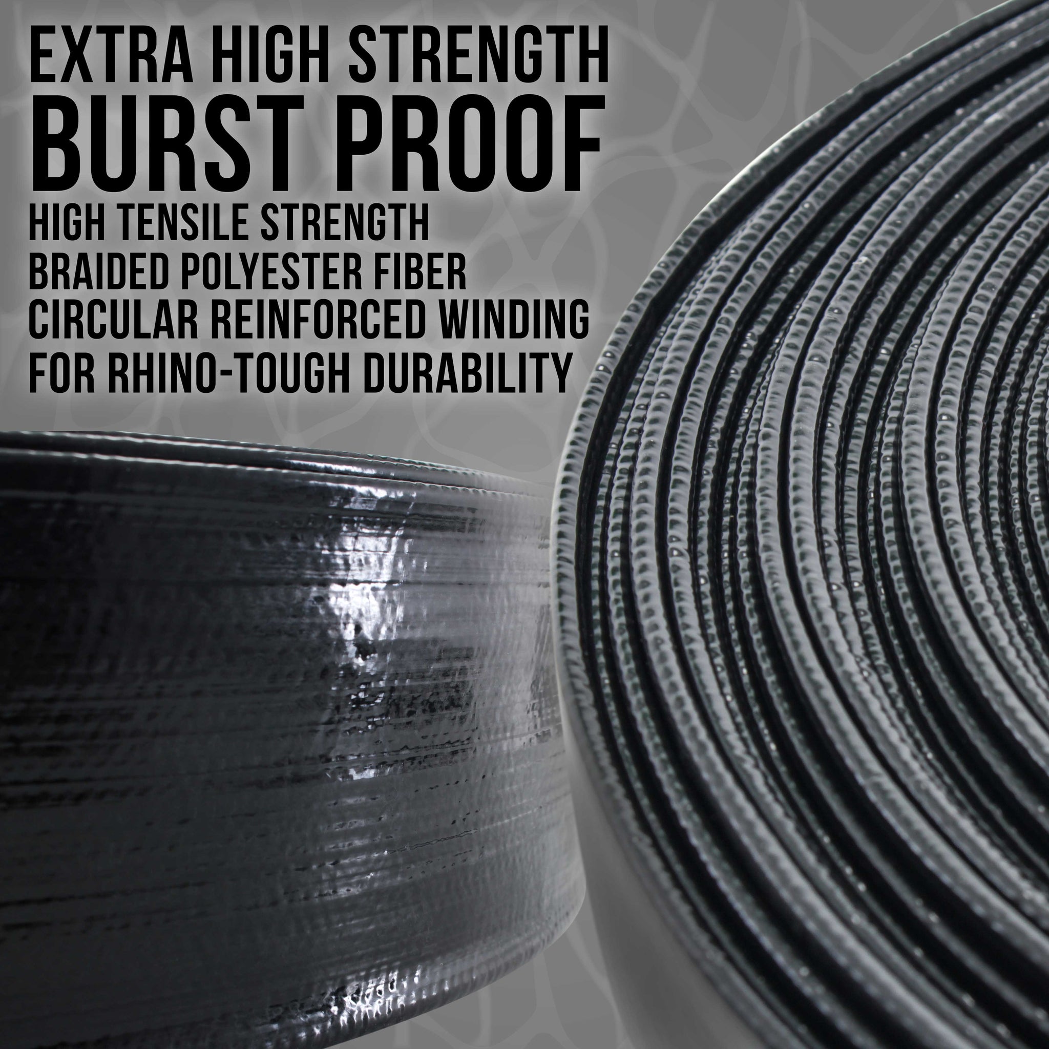 Pool Backwash Hose 1 1/2 Inch Diameter x 25 Feet - Discharge Hose for Pump, Sand Filter & Sump Pump Hoses - Burst Resistant Lay Flat Drainage Hoses for Inground & Above Ground Pools
