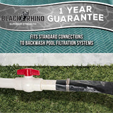Pool Backwash Hose 2 Inch Diameter x 100 Feet - Discharge Hose for Pump, Sand Filter & Sump Pump Hoses - Burst Resistant Lay Flat Drainage Hoses for Inground & Above Ground Pools