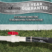 Pool Backwash Hose 2 Inch Diameter x 100 Feet - Discharge Hose for Pump, Sand Filter & Sump Pump Hoses - Burst Resistant Lay Flat Drainage Hoses for Inground & Above Ground Pools