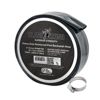 Pool Backwash Hose 2 Inch Diameter x 25 Feet - Discharge Hose for Pump, Sand Filter & Sump Pump Hoses - Burst Resistant Lay Flat Drainage Hoses for Inground & Above Ground Pools
