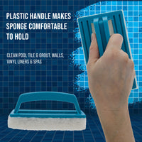 Hand-Held Pool Scrub Brush, 2 Pack - Scrubbing Pad - Clean Pool Tile, Walls, Vinyl Liners, Spas - Surface Cleaning, Kitchen, Bathroom