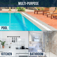 Hand-Held and Pool Pole Attachment Scrub Brushes - Surface Scrubbing Scouring Sponge Pads - Clean Pool Tile Grout, Walls Vinyl Liners
