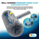 17.5" Pool Brush Head for Inground Pools - Round Hemispherical Ends, 7 Rows of Scrubbing Bristles, Floor, Wall, Step Scrub Brush