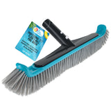 Heavy-Duty 17.7" Floor & Wall Pool Scrub Brush with Durable Bristles, Curved Ends, Reinforced Aluminium Back - Sweep Debris off Floor