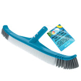 Professional 19" Floor & Wall Pool Brush with Flexible Curved Ends - Flexes on Walls, Floors & Steps to Sweep Off Debris Easier