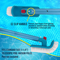 Professional Pool Step and Corner Cleaning Brush with Adjustable 180 Degree Handle Rotation, Scrub Clean Swimming Pools Spas Hot Tubs