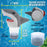 U.S. Pool Supply Open Jaws Shark Floating Pool Chlorine Dispenser, Collapsible Base, Holds 3" Tablets - 11" Fun, Scary Teeth Great White Animal Float