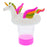 U.S. Pool Supply Unicorn Floating Pool Chlorine Dispenser, Collapsible Base, Holds 3" Tablets - Fun Cute 10" Pink Green Yellow, White Pet Animal Float