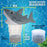 U.S. Pool Supply Open Jaws Great White Shark Floating Pool Chlorine Dispenser, Collapsible Base, Holds 3" Tablets - Scary Teeth, Animal Float Floater