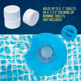 Spa, Hot Tub, Small Pool, 4-1/2" Diameter Floating Chlorine & Bromine Chemical Dispenser with 120° F Thermometer, 1" or 1-1/2" Tablet