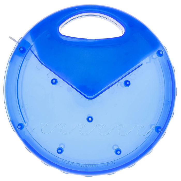 U.S. Pool Supply® Pool & Spa Floating Chlorine & Bromine 3" Tablet View Circle Chemical Dispenser 10" Diameter - Floats Upright when Full and Flat when Needs Refill