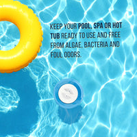 Floating Pool Chlorine and Bromine Chemical Dispenser with Pop-Up Refill Indicator - Holds 3" and 4" Tablets, 8" Diameter - Balanced Chemical Delivery