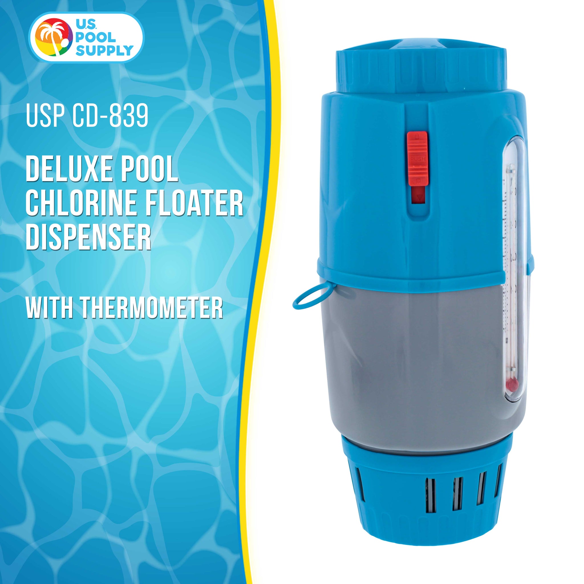 Deluxe Pool Chlorine Floater Dispenser - 3" Tablet Floating Chemical Dispenser, 4" Diameter - Inground & Above Ground Swimming Pools