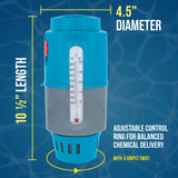 Deluxe Pool Chlorine Floater Dispenser - 3" Tablet Floating Chemical Dispenser, 4" Diameter - Inground & Above Ground Swimming Pools