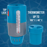 Deluxe Pool Chlorine Floater Dispenser - 3" Tablet Floating Chemical Dispenser, 4" Diameter - Inground & Above Ground Swimming Pools