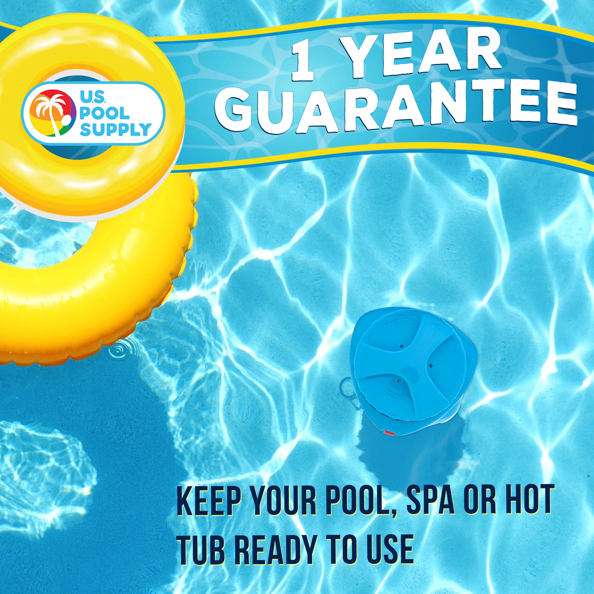 Deluxe Pool Chlorine Floater Dispenser - 3" Tablet Floating Chemical Dispenser, 4" Diameter - Inground & Above Ground Swimming Pools
