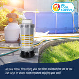 Professional In-Line Pool Automatic Chlorine Feeder - 9 lb Chemical Capacity, Compatible with Hayward CL200 Chlorinator - Above Ground Swimming Pools, Easy Installation