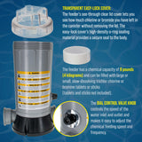 Professional Off-Line Pool Automatic Chlorine Feeder - 9 lb Chemical Capacity, Compatible with Hayward CL220 Chlorinator - Inground Above Ground Swimming Pools, Easy Secure Lid Wrench