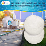 1.5 lbs Pool Filter Balls - Fiber Filter Media for Swimming Pool Sand Filters (Equals 50 lbs Pool Filter Sand) - Higher Filtration