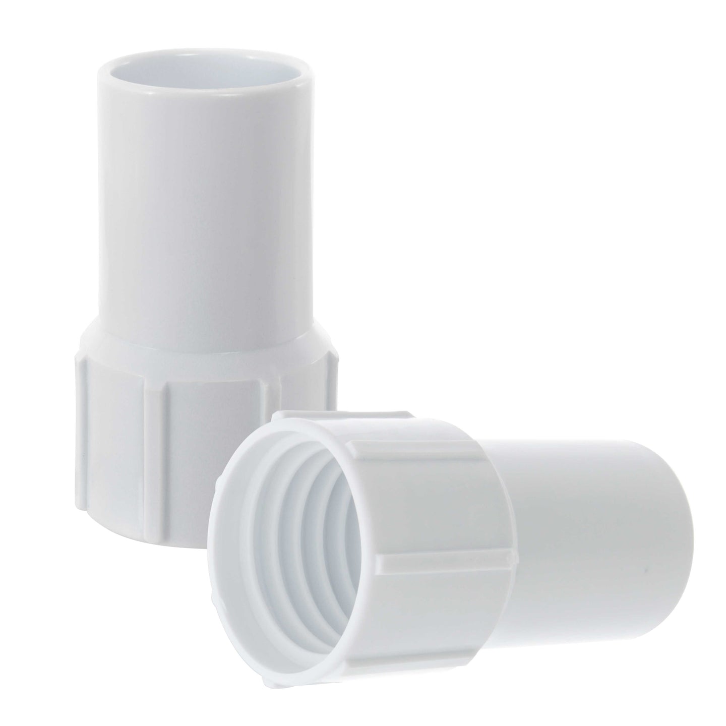 1-1/2" Pool Hose Cuff, 2 Pack - Swimming Pool Replacement Cuff for Spiral-Wound Vacuum Hoses - Threaded Cuff, Repair Hose Ends