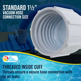 1-1/2" Pool Hose Cuff, Swimming Pool Replacement Cuff for Spiral-Wound Vacuum Hoses - Threaded Cuff
