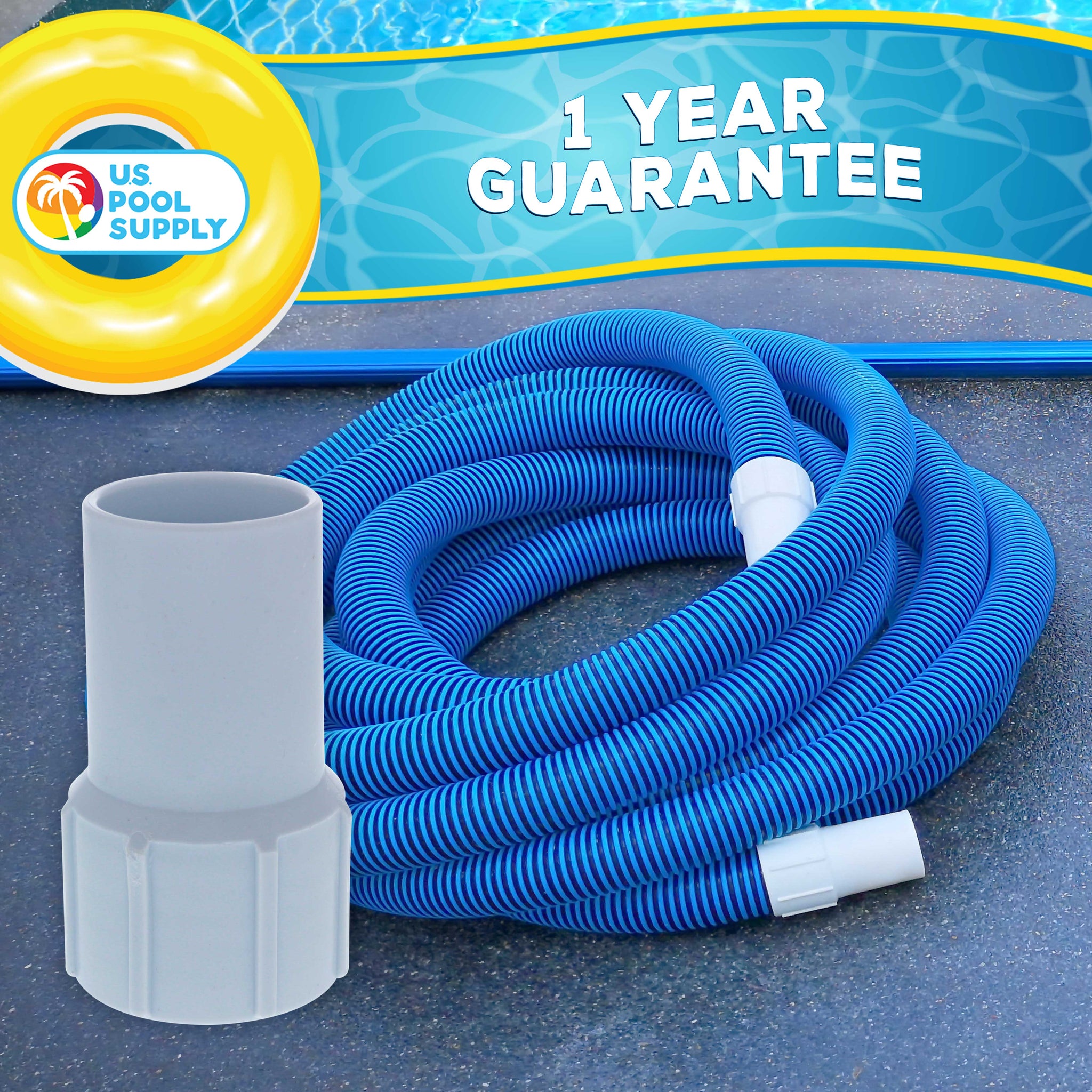 1-1/2" Pool Hose Cuff, Swimming Pool Replacement Cuff for Spiral-Wound Vacuum Hoses - Threaded Cuff