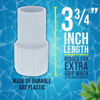 1-1/4" Pool Hose Cuff, 2 Pack - Swimming Pool Replacement Cuff for Spiral-Wound Vacuum Hoses - Threaded Cuff, Repair Hose Ends