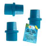 Pool 1.5" Swivel Connector Adapter, Pack of 3 - Connects to Suction Pool Vacuum Cleaner Hose and Leaf Canisters - Prevents Vacuum Hoses from Kinking and Twisting, Inground Fitting