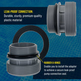 Pool Hose 40mm to 1.5" Hose Conversion Adapters 4560, Pack of 4 - Above Ground Replacement Kit Compatible with Intex, Hayward, Coleman Pool Filter Pump Hose Connector