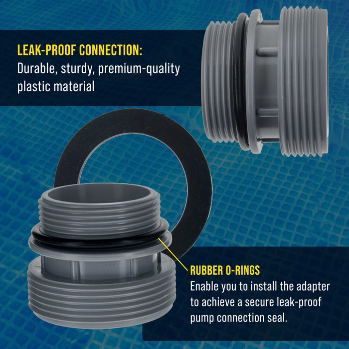 Pool Hose 40mm to 1.5" Hose Conversion Adapters 4560, Pack of 4 - Above Ground Replacement Kit Compatible with Intex, Hayward, Coleman Pool Filter Pump Hose Connector