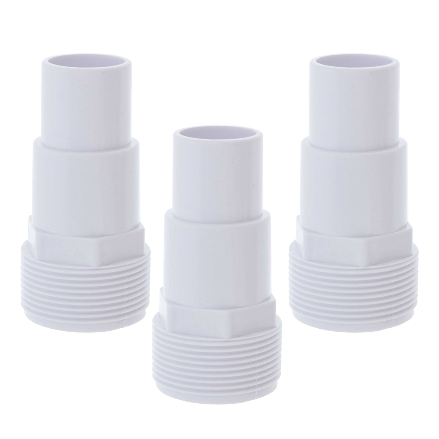 Replacement Universal Combo Hose Adapter, 1-1/4" or 1-1/2", 3 Pack - Fits Above-Ground Pool Pump, Filter, Skimmer - Compatible with Hayward SPX1091Z7 or SPX1091Z4, Chlorine Feeders