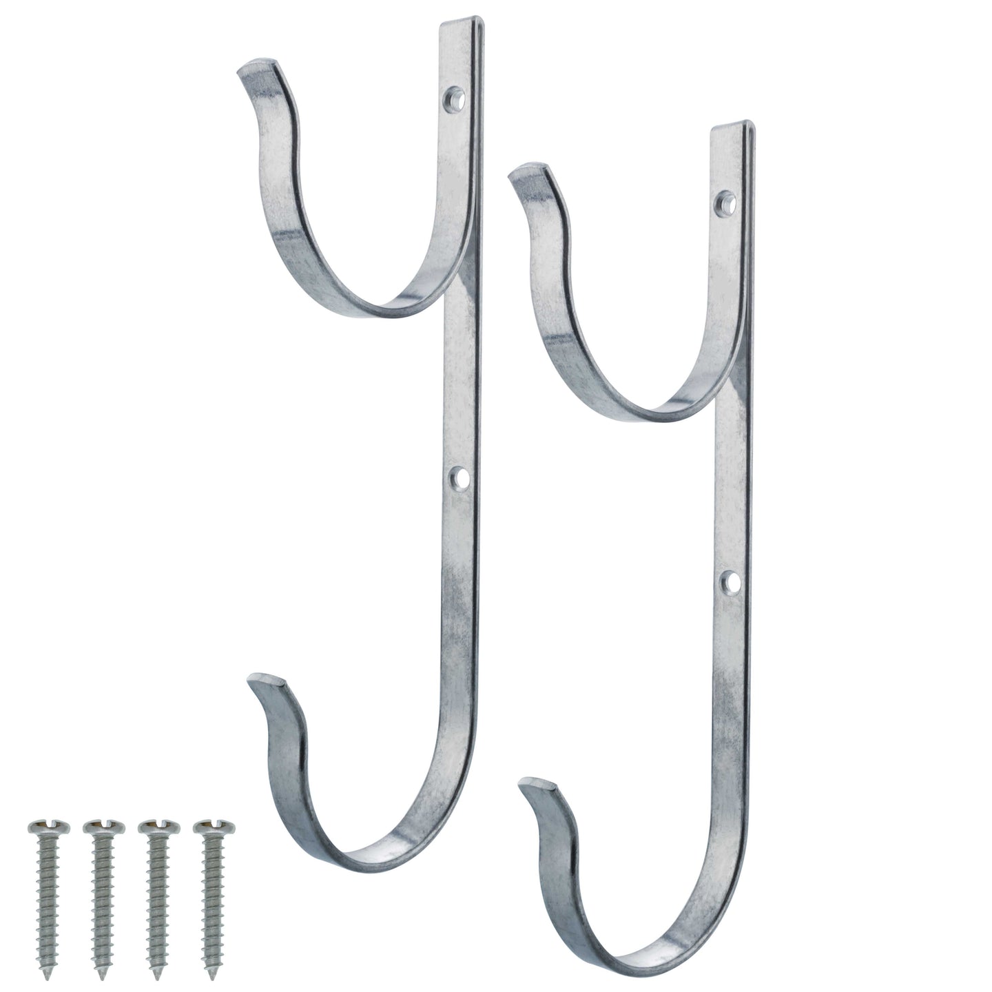 Set of 2 Aluminum Pool Hangers for Telescopic Poles - Store Poles with Nets, Vacuums, Hoses & Attachments