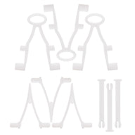 9 Piece Pool Accessory Butterfly V Clips & Locking Pins Replacement Set - 3 EZ & 3 Standard Clips & 3 Handle Locking Pins