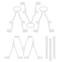 9 Piece Pool Accessory Butterfly V Clips & Locking Pins Replacement Set - 3 EZ & 3 Standard Clips & 3 Handle Locking Pins