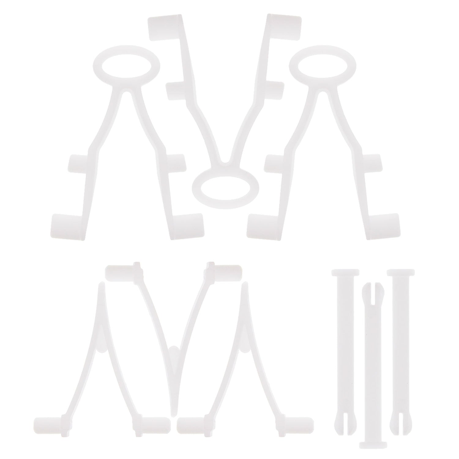 9 Piece Pool Accessory Butterfly V Clips & Locking Pins Replacement Set - 3 EZ & 3 Standard Clips & 3 Handle Locking Pins