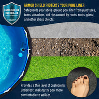 30-Foot Round Heavy Duty Pool Liner Pad for Above Ground Swimming Pools - Protects Pool Liner, Prevents Punctures Weed Barrier Fabric