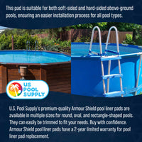 30-Foot Round Heavy Duty Pool Liner Pad for Above Ground Swimming Pools - Protects Pool Liner, Prevents Punctures Weed Barrier Fabric