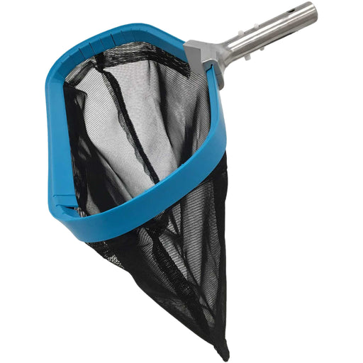 U.S. Pool Supply® Professional Heavy Duty 19" Swimming Pool Leaf Skimmer Rake with Strong Reinforced Aluminum Frame Handle, Deep Net Bag - Commercial Grade