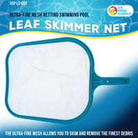 Professional Swimming Pool Leaf Skimmer Net - Ultra Fine Mesh Netting, Clean Remove Fine Debris - Maintenance Cleaning Pools, Spas, Ponds