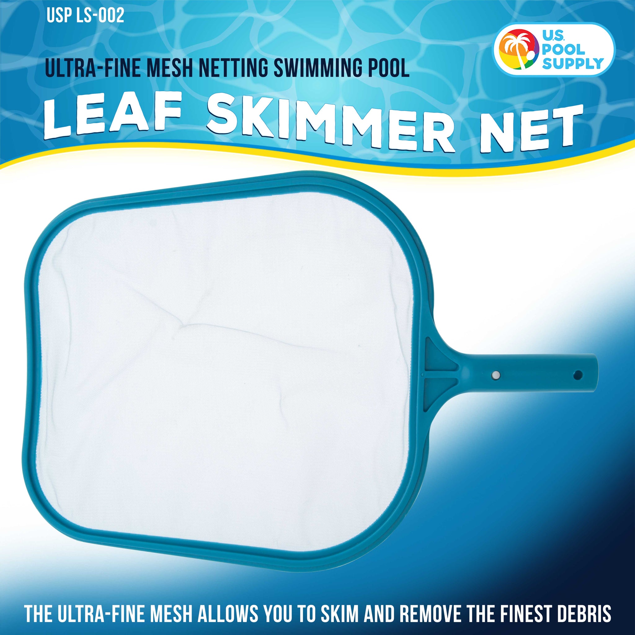 Professional Swimming Pool Leaf Skimmer Net - Ultra Fine Mesh Netting, Clean Remove Fine Debris - Maintenance Cleaning Pools, Spas, Ponds