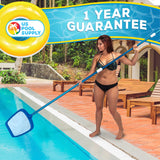Professional Heavy Duty Large 15" x 16" Swimming Pool Leaf Skimmer Net - Fine Mesh Netting, Easy Scoop Edge - Fits Standard Swimming Pool Poles