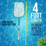 U.S. Pool Supply® Economy Pool Leaf Skimmer Net with Adjustable 4 Foot Telescopic Pole