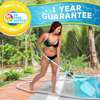 U.S. Pool Supply® Economy Pool Leaf Skimmer Net with Adjustable 4 Foot Telescopic Pole