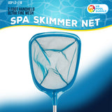 Professional Spa, Hot Tub, Pool Hand Leaf Skimmer Net with 12" Aluminum Pole - Deep Ultra Fine Mesh Netting Bag Basket, Clean the Finest Debris