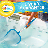 Professional Spa, Hot Tub, Pool Hand Leaf Skimmer Net, 26" Long with 12" Aluminum Pole - Fine Mesh Netting, Cleanout Leaves, Debris