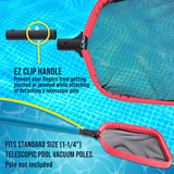 Professional Heavy Duty Large 14" Swimming Pool Leaf Skimmer Net - Strong Aluminum Frame for Faster Cleaning & Easier Debris Pickup