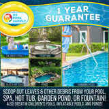 Professional Heavy Duty Large 14" Swimming Pool Leaf Skimmer Net - Strong Aluminum Frame for Faster Cleaning & Easier Debris Pickup